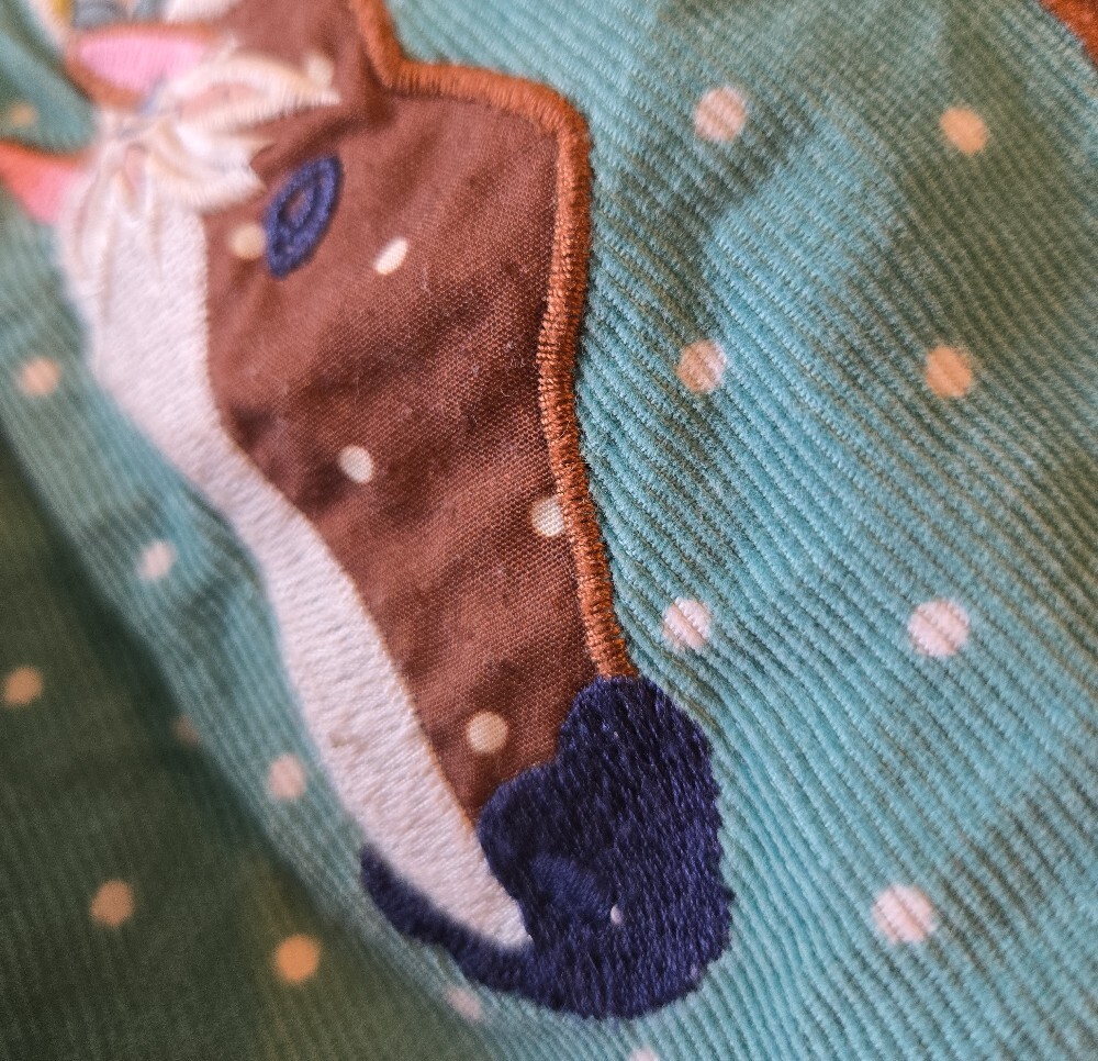 Mini Boden Teal Skirt with Multicolor Floral Print - Picture 7 of 7